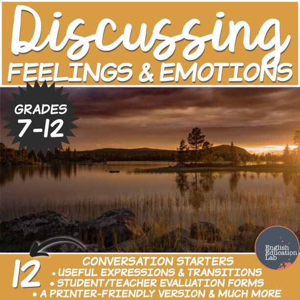Class Discussions on Feelings and Emotions- Conversation Starters ...