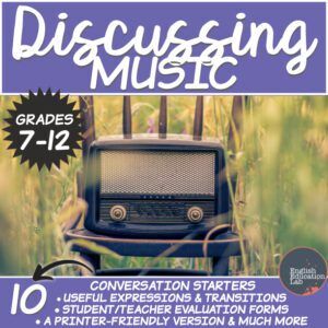 Class Discussions on Music- Conversation Starters Package